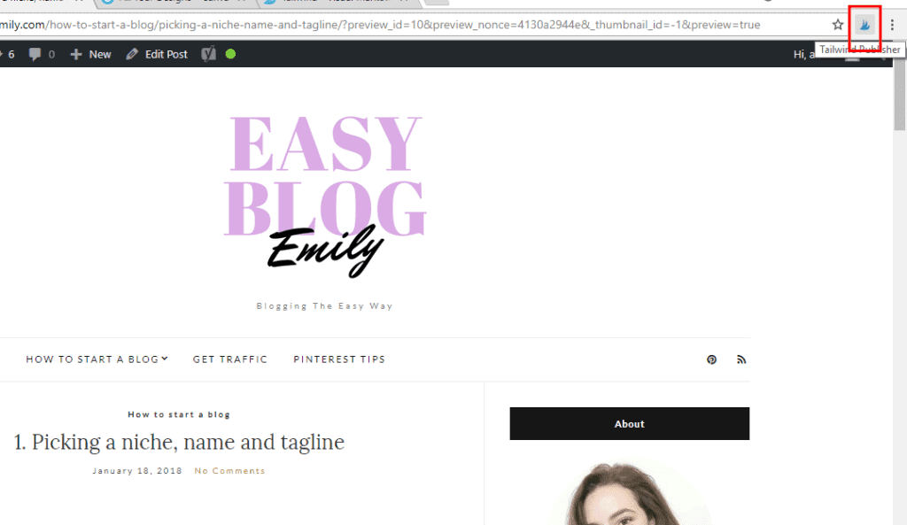 How to add secret images to your blog posts to get more traffic. Click tailwind icon 