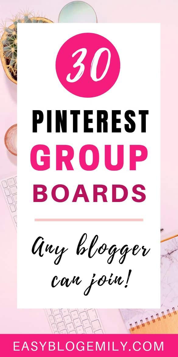 30 Pinterest group boards any blogger can join